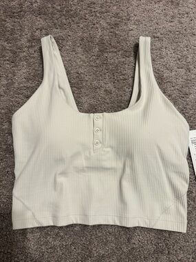 Lululemon Align Ribbed Henley Tank- Bone-Size 6